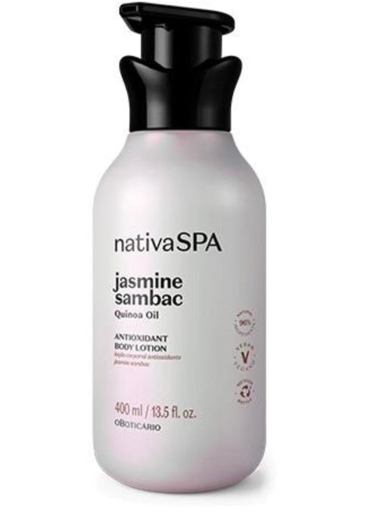 Nativa Spa Jasmine Sambac body lotion bottle on a white background